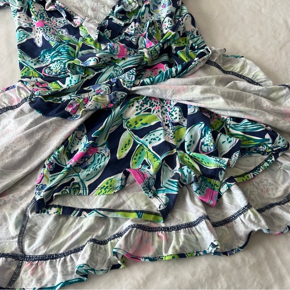 Lilly Pulitzer Jessalynne Wrap Romper Dress in Sway This Way - Picture 9 of 12